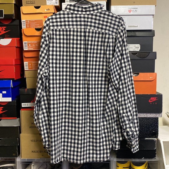 J Crew navy plaid button down - Picture 2 of 2